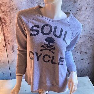 ❄️ 50% off winter Soul Cycle gray crew neck long sleeve skull sweatshirt S